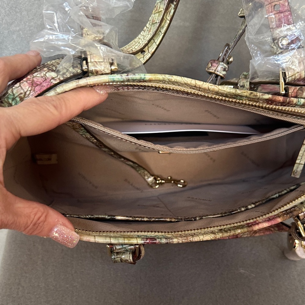 Brahmin Mini Asher Amethyst Melbourne Crossbody Tote Shoulder Bag New with Tags - Picture 13 of 16
